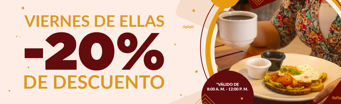 Viernes de ellas, 20% de descuento en su cuenta